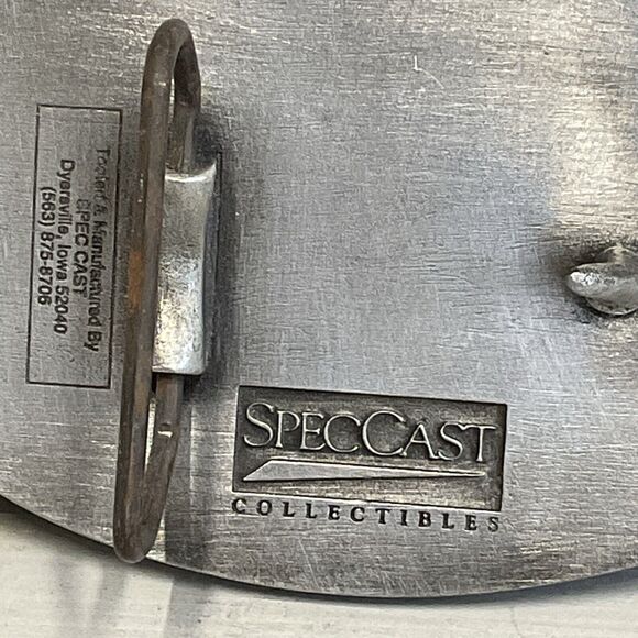 SpecCast Cowgirl Belt Buckle Womens Pewter Oval Western Textured Ladies Rodeo - Picture 5 of 6